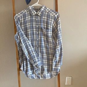 LOFT Blue Striped Shirt